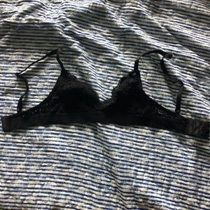 Black lace bralette